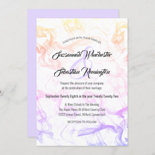 Modern Colourful Rainbow Mist Wedding Template