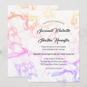 Modern Colourful Rainbow Mist Wedding Template
