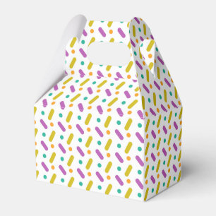 Modern Colourful Rainbow Sprinkles Birthday Party Favour Box