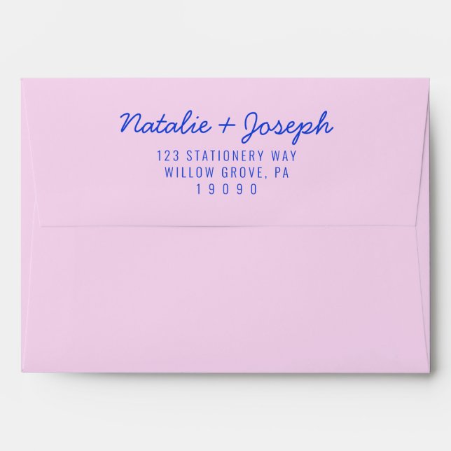 Modern Colourful Retro Bright Whimsical Wedding Envelope (Back (Top Flap))