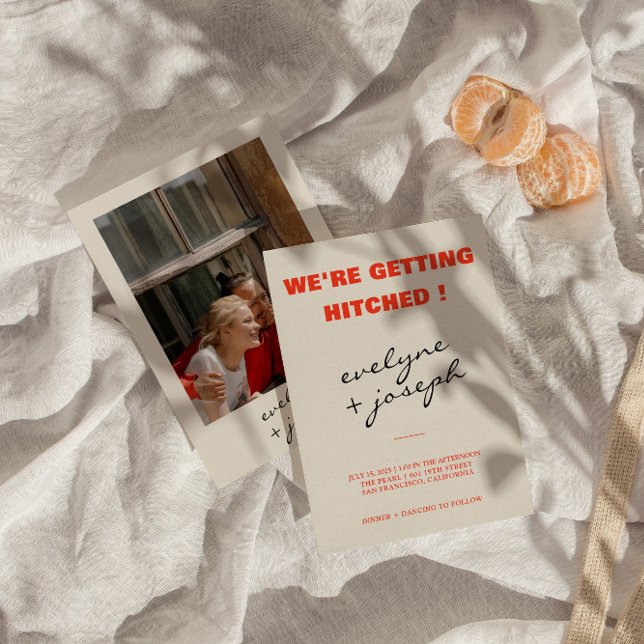 Modern Colourful Retro Fun Funky Unique Wedding  Invitation (Creator Uploaded)