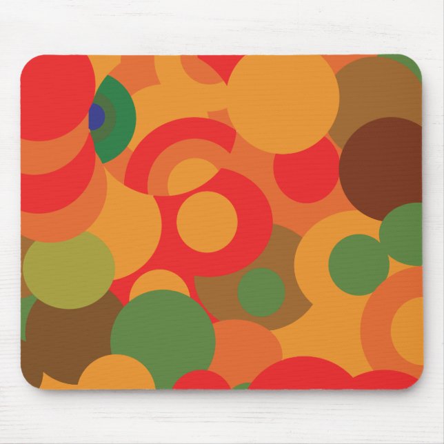 Modern Colourful Retro pattern Mouse Pad (Front)