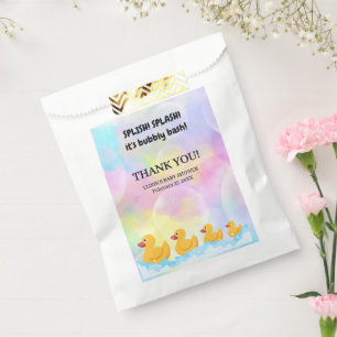 Modern Colourful Rubber Duckies Baby Shower Favour Bags