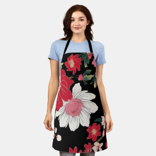 Modern Colourful Sakura Flower Japan Birthday part Apron