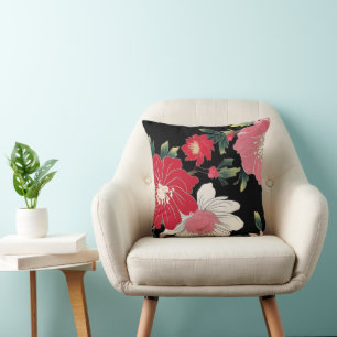 Modern Colourful Sakura Flower Japan Birthday part Cushion