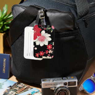 Modern Colourful Sakura Flower Japan Birthday part Luggage Tag
