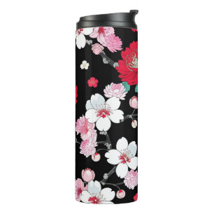 Modern Colourful Sakura Flower Japan Birthday part Thermal Tumbler