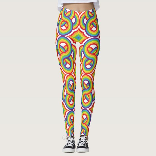 Modern Colourful Simple Batik Motifs Leggings (Front)