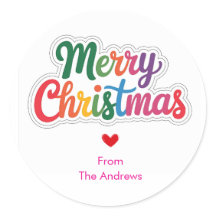 Modern Colourful simple christmas Sticker