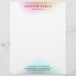 Modern Colourful Simple Design Elegant Template Custom Letterhead