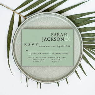 Modern Colourful Simple Font Wedding Response Card