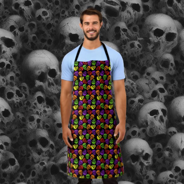 Modern Colourful Skull  Apron (Creator Uploaded)
