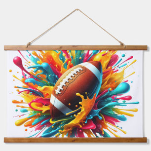Modern Colourful Splash Game Ball Sports Hanging Tapestry
