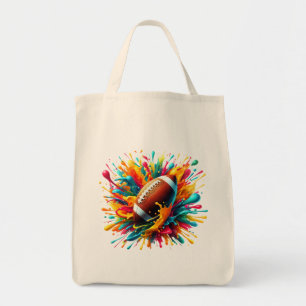 Modern Colourful Splash Game Ball Sports Tote Bag