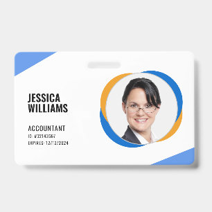 Modern Colourful Staff Employee ID Badge