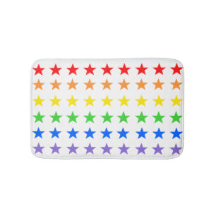Modern Colourful Starry Pattern Bath Mat