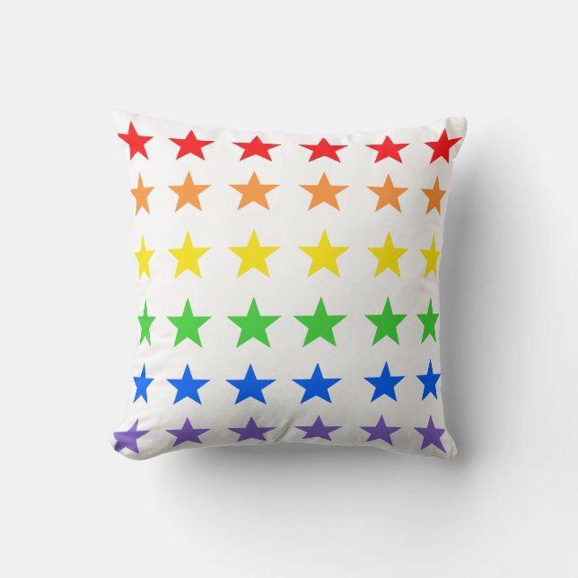 Modern Colourful Starry Pattern Cushion (Front)