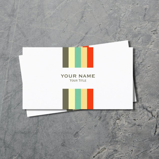 Modern Colourful Stripes Business Card (Creator Uploaded)