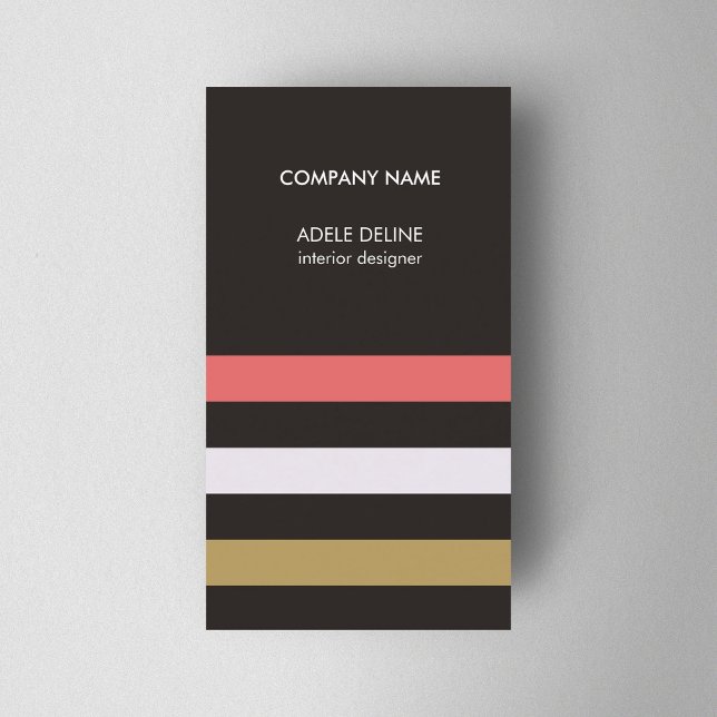 Modern Colourful Stripes Designer Business Card (Creator Uploaded)