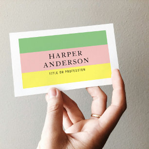 Modern Colourful Stripes Professional Business Card