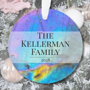 Modern Colourful Stylish Family Name Ornament