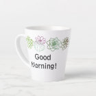 Modern Colourful Succulents Personalised Latte Mug