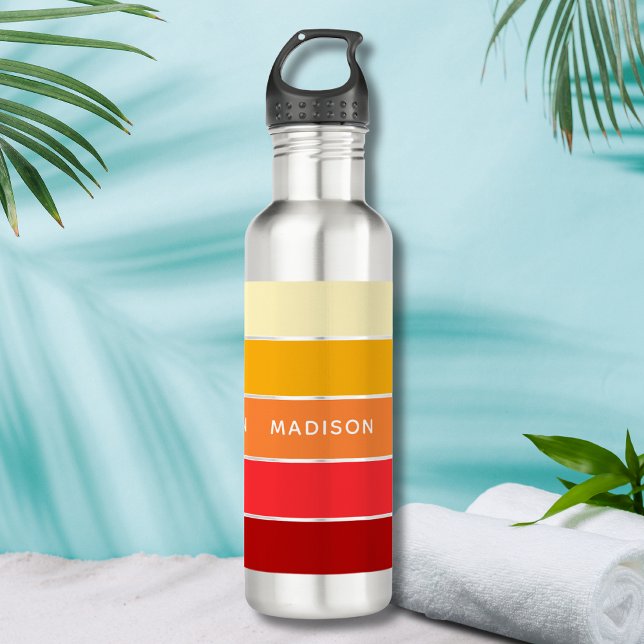Modern Colourful Summer Colour Block Name 710 Ml Water Bottle (Creator Uploaded)