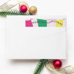 Modern Colourful Tartan Christmas Return Address Wrap Around Label<br><div class="desc">***this design is part of a christmas holiday collection*** _______________________ this design template is fully editable and customisable by you the customer - click personalise further button if you want to move, add, delete or make major changes to the design _______________________ *if you have any DESIGN questions or need more...</div>