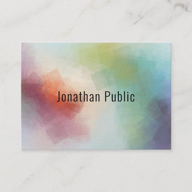 Modern Colourful Template Abstract Art Professiona Business Card (Front)