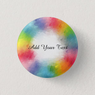 Modern Colourful Template Add Your Text Name 3 Cm Round Badge