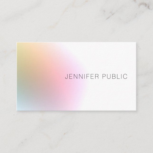 Modern Colourful Template Elegant Professional Business Card (Front)