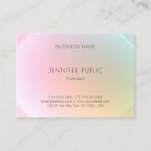 Modern Colourful Template Elegant Trendy Design Business Card