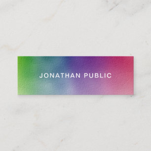 Modern Colourful Template Professional Elegant Mini Business Card