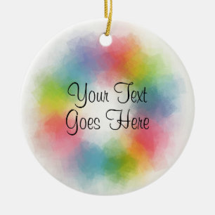Modern Colourful Template Trendy Handwritten Scrip Ceramic Tree Decoration
