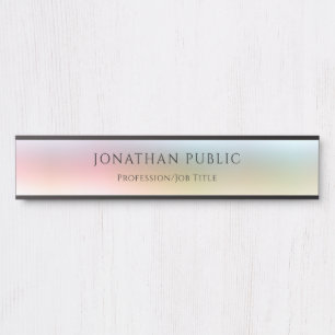 Modern Colourful Template Yellow Green Red Blue Door Sign