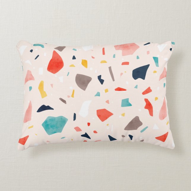 Modern colourful Terrazzo seamless patterns with c Decorative Cushion (Front)