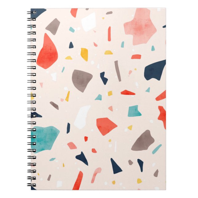 Modern colourful Terrazzo seamless patterns with c Notebook (Front)