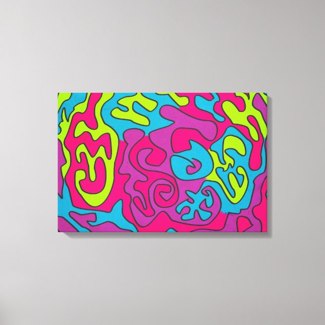 Modern Colourful Textured Background Canvas Print (Front)