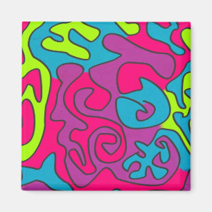 Modern Colourful Textured Background Magnet