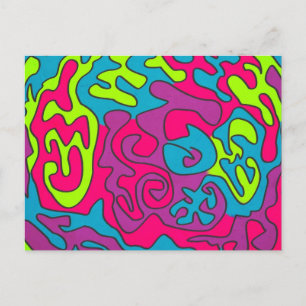 Modern Colourful Textured Background Postcard