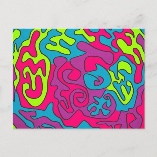 Modern Colourful Textured Background Postcard (Front)