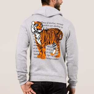 Modern colourful tiger print with text for teen hoodie