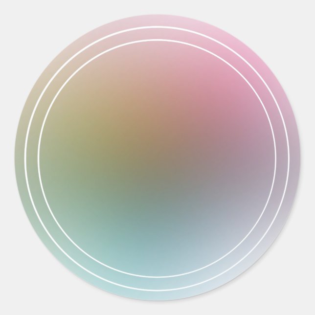 Modern Colourful Trendy Elegant Blank Template Classic Round Sticker (Front)