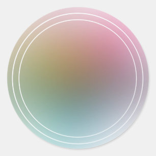 Modern Colourful Trendy Elegant Blank Template Classic Round Sticker