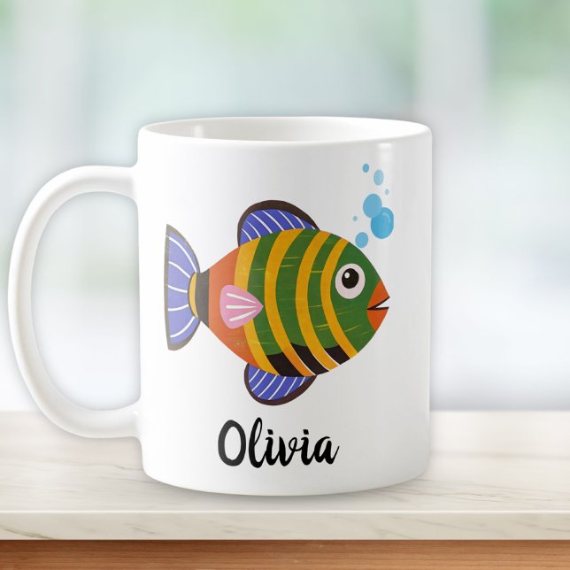 Modern Colourful Tropical Fish  Coffee Mug (Creator Uploaded)