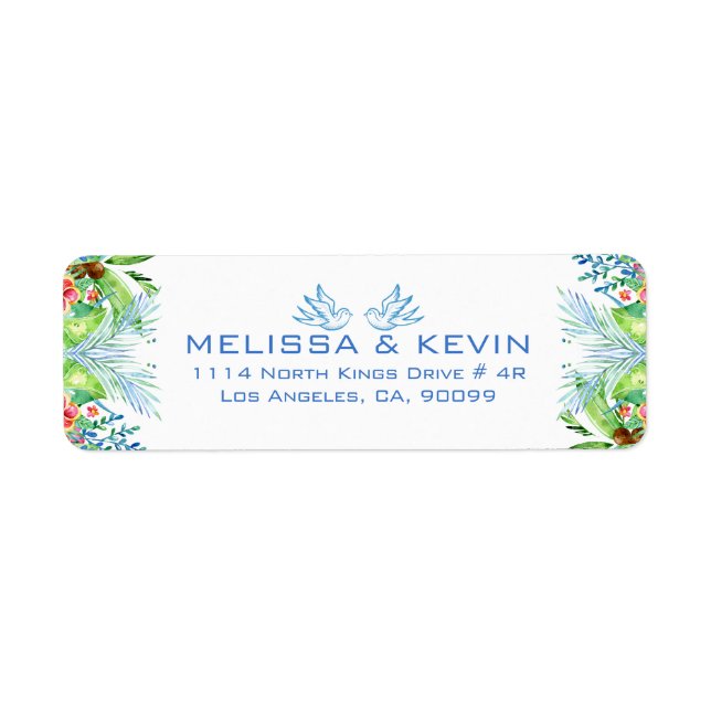 Modern Colourful Tropical Flowers (Front)