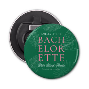 Modern Colourful  Tropical Palm Leaves Bachelorett Bottle Opener
