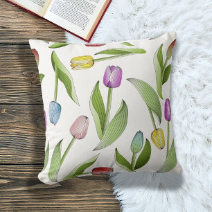 Modern Colourful Tulip Cushion