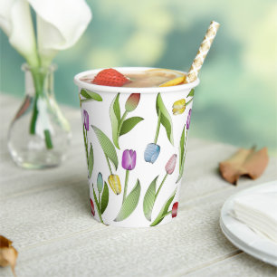 Modern Colourful Tulip Paper Cups