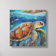 Modern Colourful Turtle Art